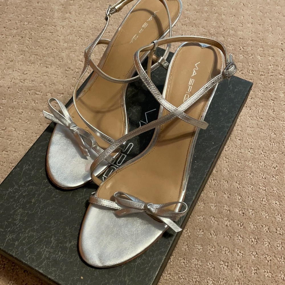 Via Spiga Silver Heels